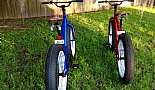 2013 Mongoose Beasts - Click to view photo 12 of 13. Brooks B135 on the blue Beast. Brooks B67 on the red one. New grips, cup holders, reflectors, and license plates on both.