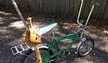 Schwinn Sting-Ray Krate ''Jalepeo Popper'' - Click to view photo 7 of 9. Schwinn Sting-Ray Krate ''Jalepeo Popper'', Schwinn speedometer, Mighty Mac rack, Androck baseball bat holder...