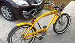 2007 Felt Taxi - Click to view photo 6 of 7. 2007 Felt Taxi with double crown fork, Sturmey Archer drum brake, leather grips, Brooks B33, lay back seat post, Nirve drink caddy, Primo Super Tenderizer pedals, custom LED tail light, and 1954 New York license plate.
